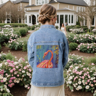Flamingo-Jeansjacke Jeansjacke