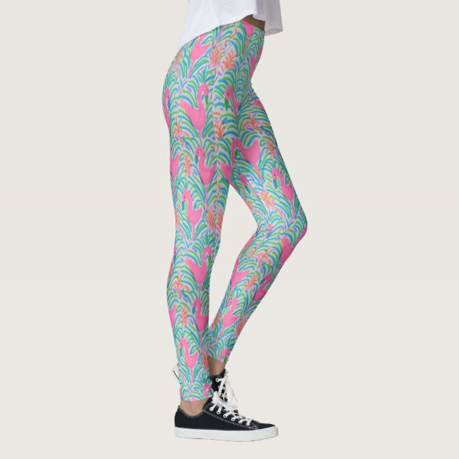 Flamingo Jungle Party Leggings (Rechts)