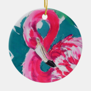 Flamingo Keramik Ornament