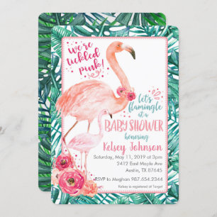 Flamingo Kinderdusche Einladung