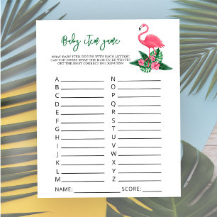 Flamingo - Kinderspiel. Baby Shower Game
