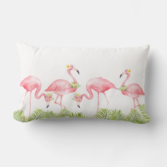 Flamingo-Kissen Lendenkissen (Vorderseite)