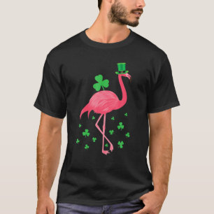 Flamingo Kleeblatt Leprechaun St Patricks Day T-Shirt