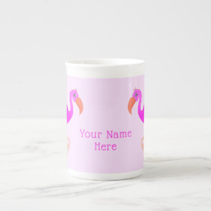 Flamingo-Knochen-China-Tasse mit benutzerdefiniert Prozellantasse