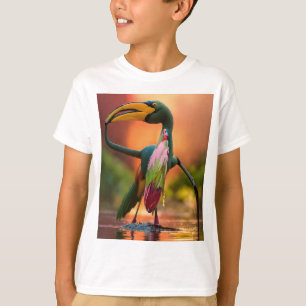 Flamingo Koch in Aktion" T-Shirt