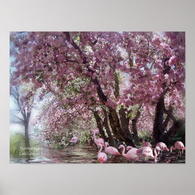 Flamingo Lagoon Art Poster/Print Poster (Vorne)