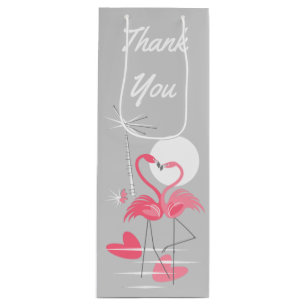 Flamingo Liebe Dankeschön Geschenktüte Wein Für Weinflaschen