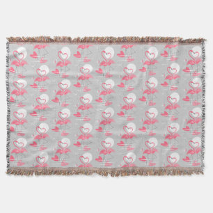 Flamingo-Liebe Gefleckte Wurfdecke Decke