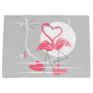 Flamingo Liebe Geschenktasche groß Große Geschenktüte