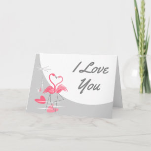 Flamingo Liebe Große Mond Ich liebe Dich Landschaf Karte
