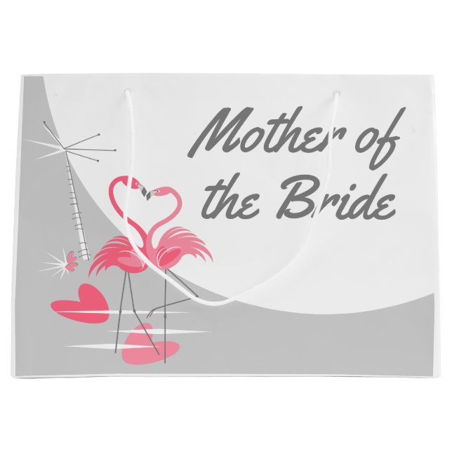 Flamingo Liebe Große Mondmutter der Bride groß Geschenktüte (Vorderseite)