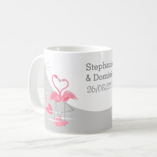 Flamingo Liebe Große Mondnamen Datum Tasse