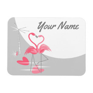 Flamingo Liebe Große Moon Name Landschaft Magnet