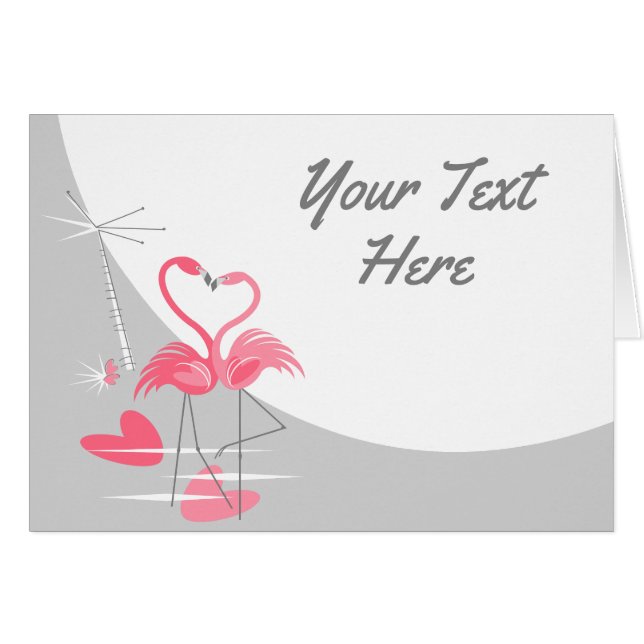 Flamingo Liebe Grosser Mond Ihre Textlandschaft (Vorderseite (Horizontal))