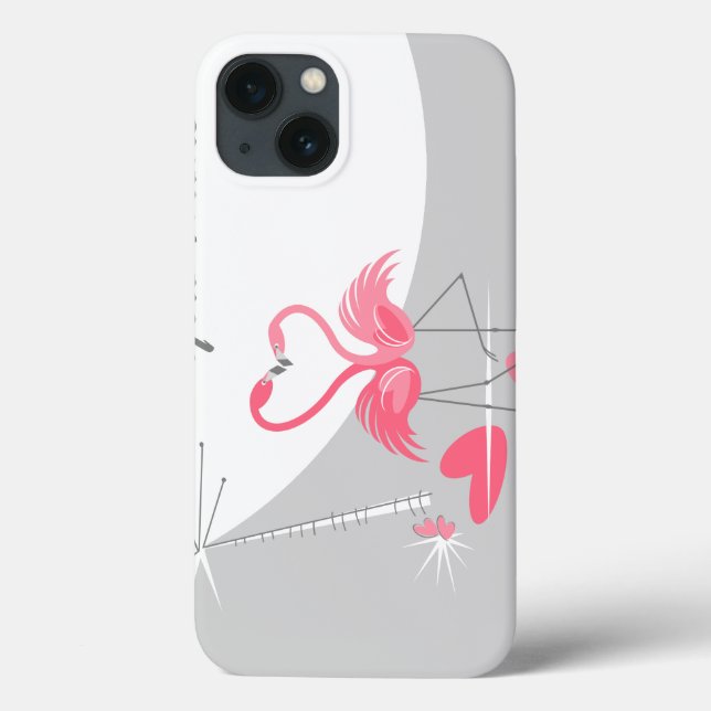 Flamingo Liebe Großer Mondname iPad Fall Case-Mate iPhone Hülle (Rückseite)