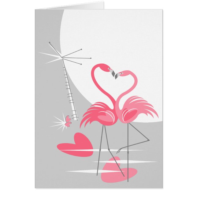 Flamingo Liebe Grosser Moon Text vertikal (Vorne)