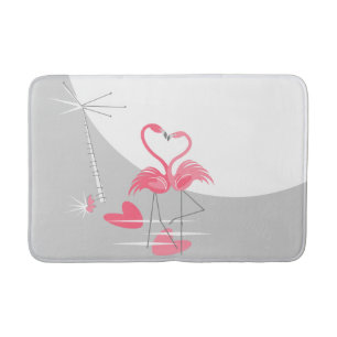 Flamingo Liebe Grosses Mondbad Badematte