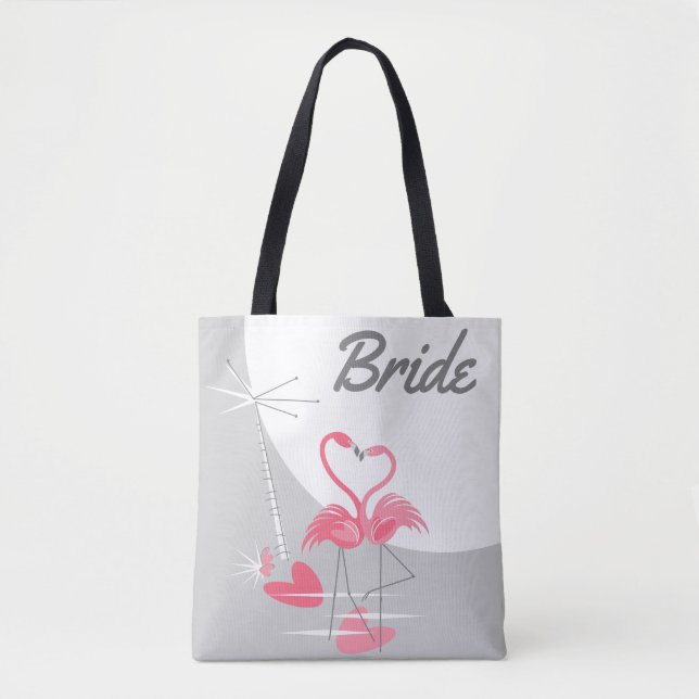 Flamingo Liebe Grosses Mondbride Tosack Tasche (Vorderseite)
