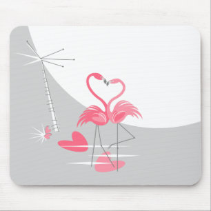Flamingo Liebe Grossmoon Mousepad horizontal