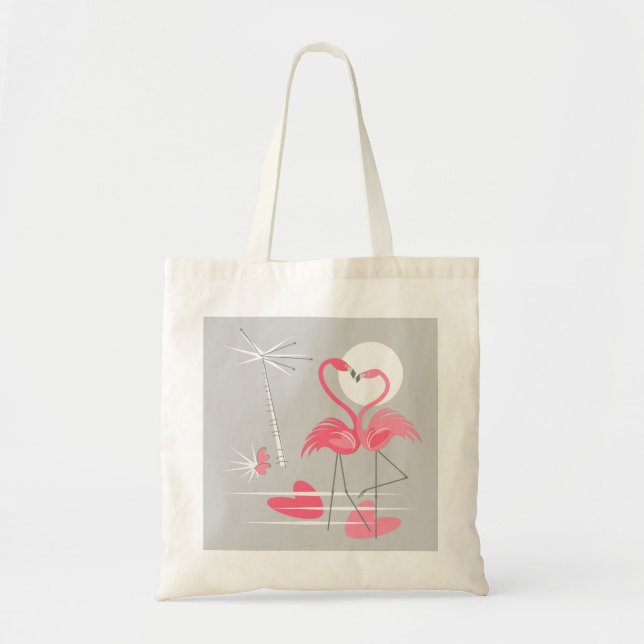 Flamingo Liebe Haushalt Tasche (Vorne)