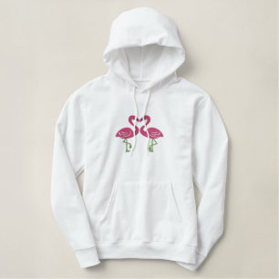 Flamingo Liebe Hoodie Bestickter Hoodie