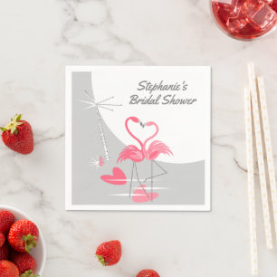 Flamingo Liebe Large Moon Brautparty Serviette