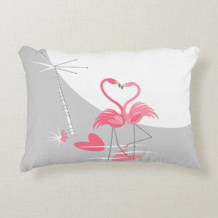 Flamingo Liebe Large Moon hot pink Rückenakzent Dekokissen
