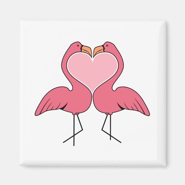 Flamingo-Liebe Magnet (Vorne)