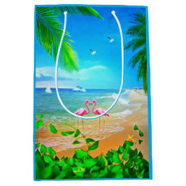 Flamingo-Liebe Mittlere Geschenktüte