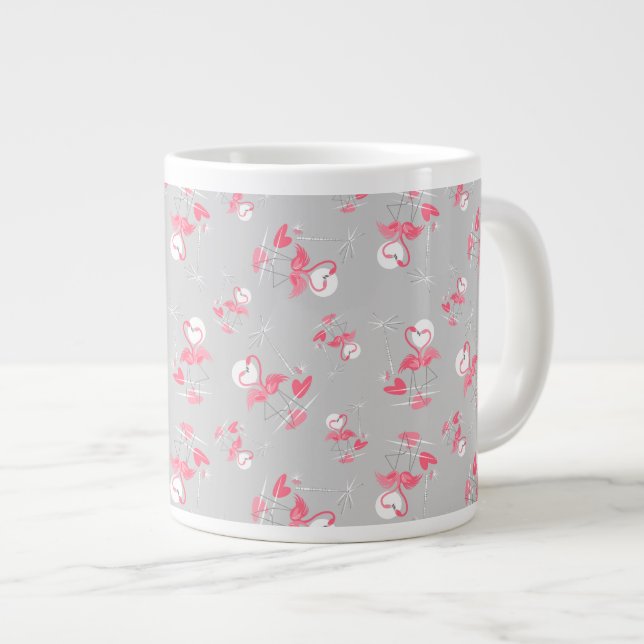 Flamingo Liebe Multi-Tasse Knochensturm Jumbo-Tasse (Vorderseite Rechts)