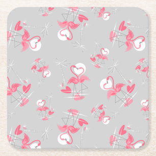 Flamingo Liebe Multi Untersetzer Square