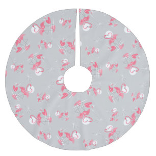 Flamingo Liebe Multitree-Rock Polyester Weihnachtsbaumdecke
