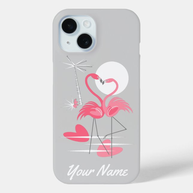 Flamingo Liebe Name iPhone Fall Case-Mate iPhone Hülle (Rückseite)