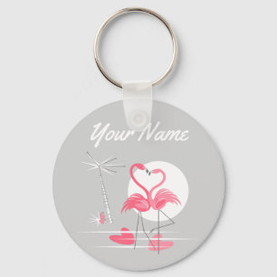 Flamingo Liebe Name Schlüsselanhänger Basic