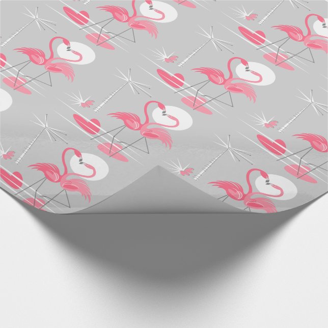 Flamingo Liebe Packpapier (Ecke)