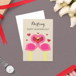 Flamingo Liebe Personalisierte Jubiläumskarte Karte