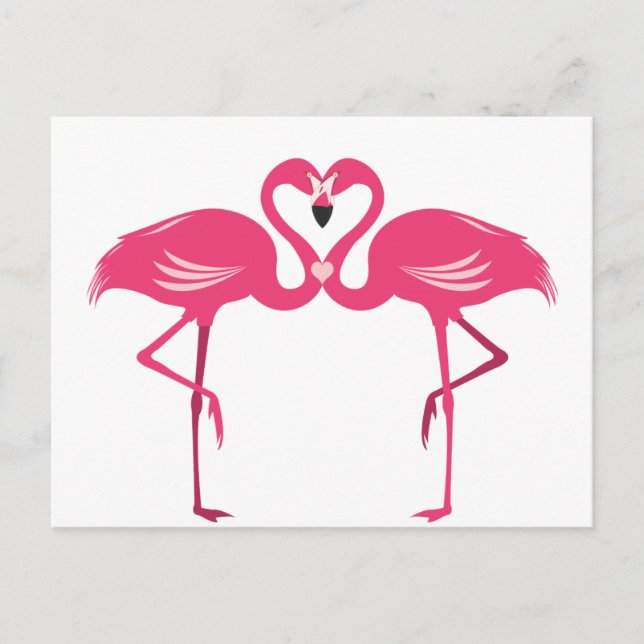 Flamingo-Liebe Postkarte (Vorderseite)