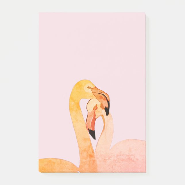 Flamingo Liebe, Rosa Flamingos Post-it Notizen (Vorderseite)