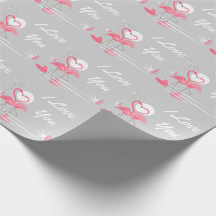 Flamingo Liebe Seite I Liebe Sie Packpapier