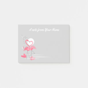 Flamingo Liebe Seitlicher Text Post-it-Notizen Post-it Klebezettel
