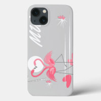 Flamingo Liebe Side Monogram IPad Mini horizontal