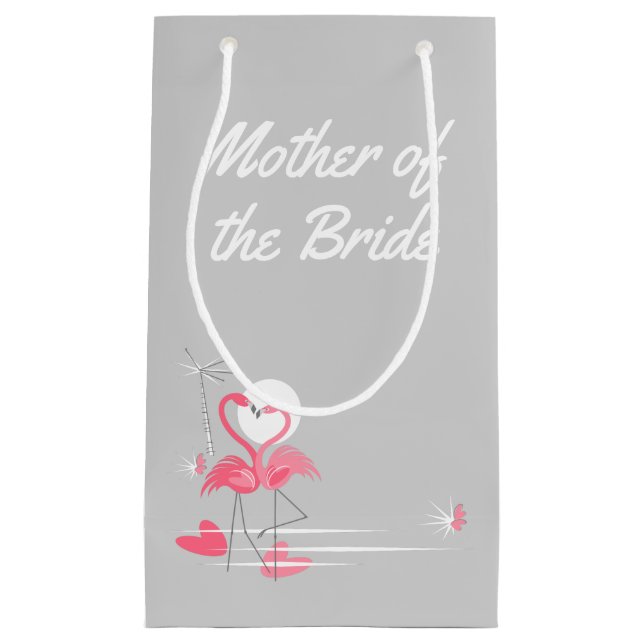 Flamingo Liebe Side Mutter der Bride klein Kleine Geschenktüte (Vorderseite)