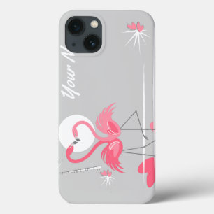 Flamingo Liebe Side Name IPad Gehäuse horizontal iPhone 13 Hülle