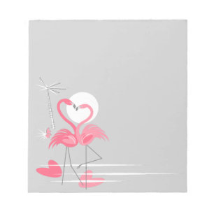 Flamingo Liebe Side Notizblock