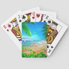 Flamingo-Liebe Spielkarten