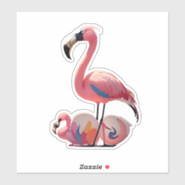 Flamingo Liebe Stick It mit Flair Aufkleber