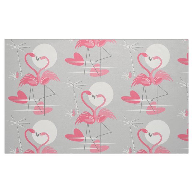 Flamingo Liebe Stoff groß (Fat Quarter (45,7 x 55,9 cm))