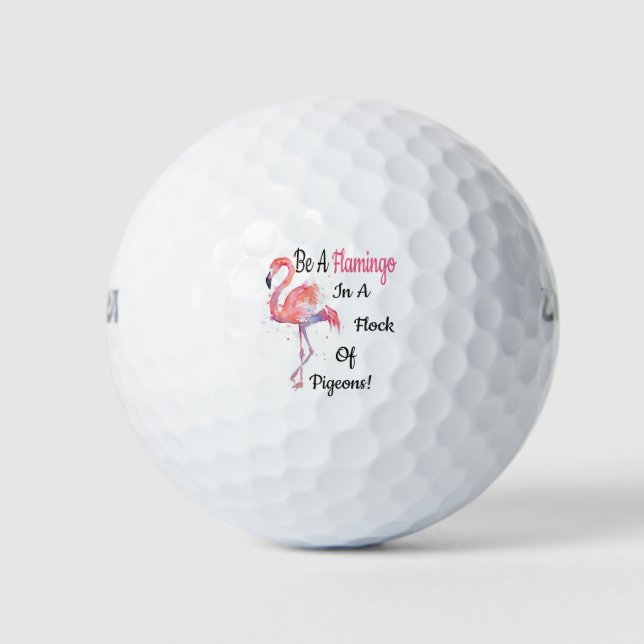 Flamingo Liebe t -Shirt Golfball (Vorderseite)