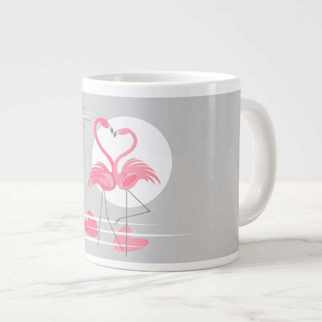 Flamingo Liebe Tasse Jumbo (Vorderseite Rechts)