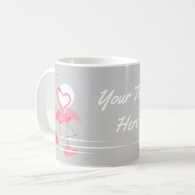 Flamingo Liebe Text Tasse (Vorderseite Links)